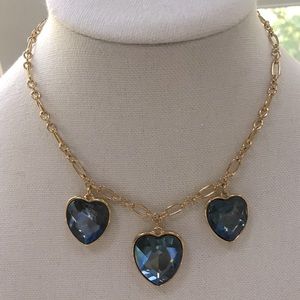 NWT Ann Taylor Jeweled Heart Statement Necklace